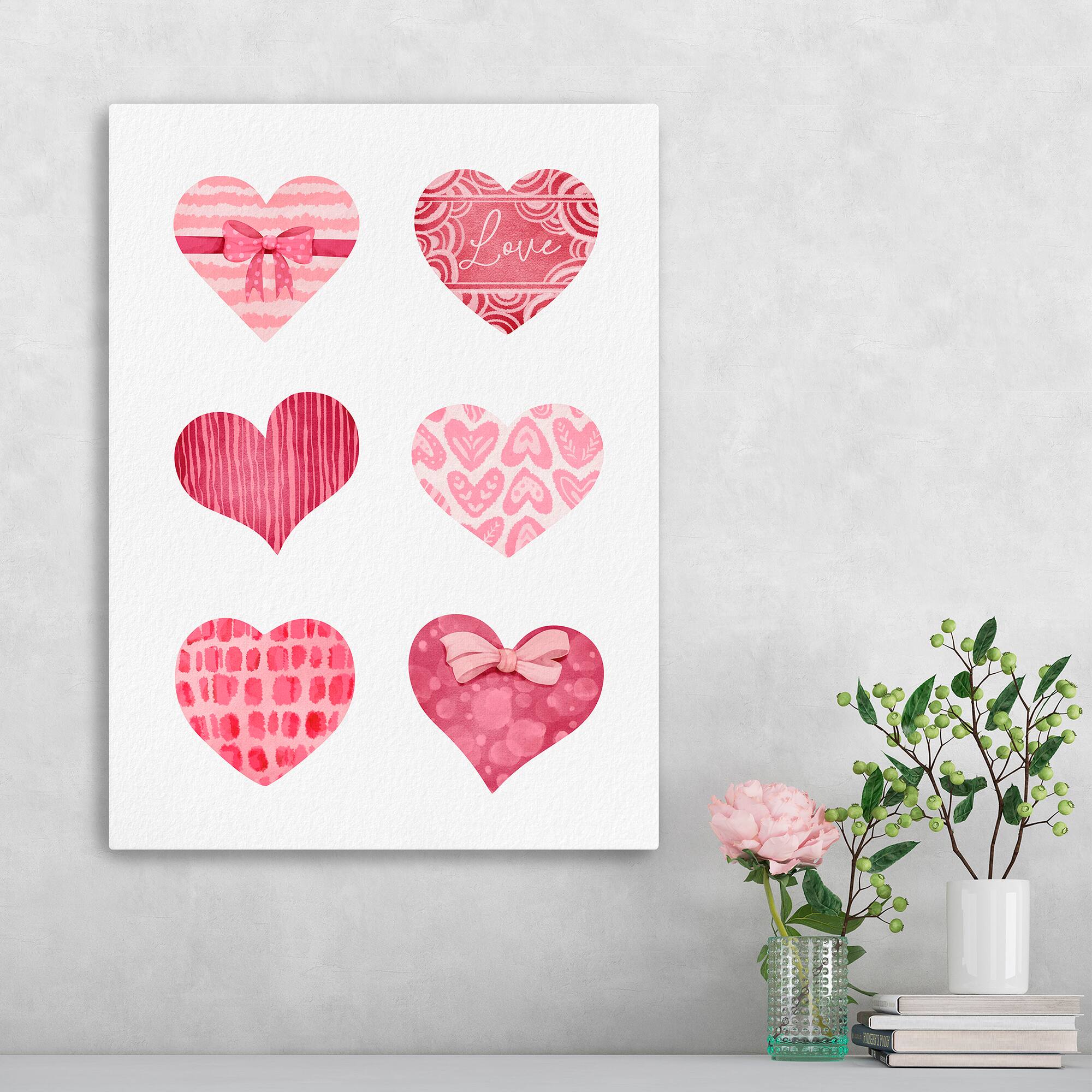 Cute hearts Canvas Giclée Art